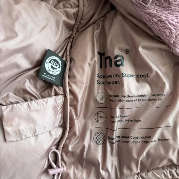 ARITZIA TNA THE SUPER PUFF Mauve Jacket - Picture 5 of 5